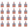 20Pcs Wire Connector 1 In 4 Out PushType Splitter Conductor Terminal Block Electrical Parts(Orange )