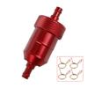 1pcs Aluminum Alloy Filter 8MM Aluminum Alloy Inlne FUEL Filter Motorcycle ATVs Motorbike Moped Automobiles Accessories