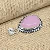 Pink Chalcedony Gemstone Solid 925 Sterling Silver Wedding Gift Handmade Jewelry Pendant