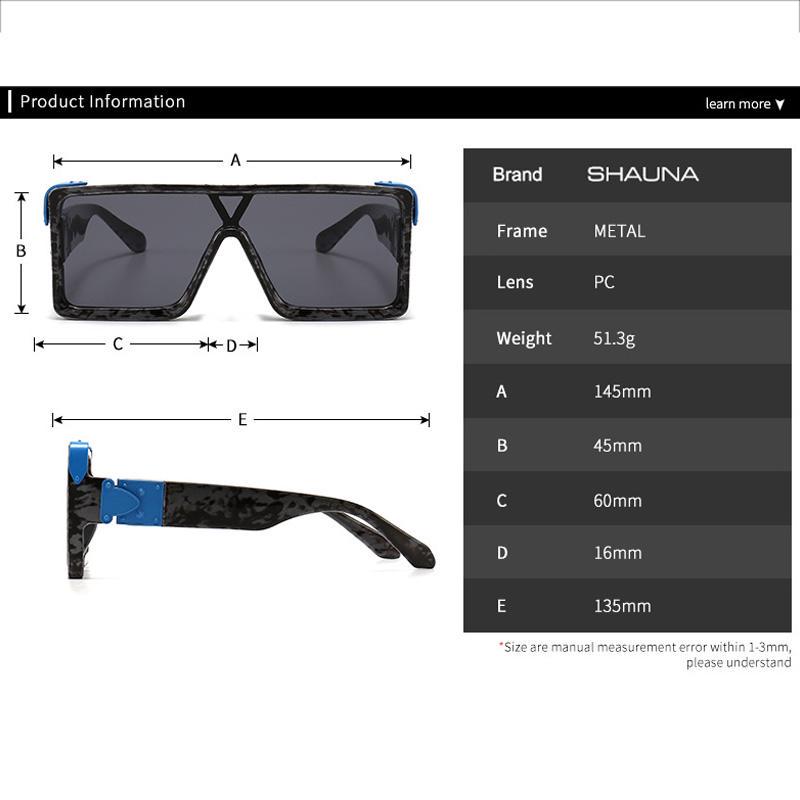 Винтажные солнцезащитные очки унисекс с квадратными стеклами