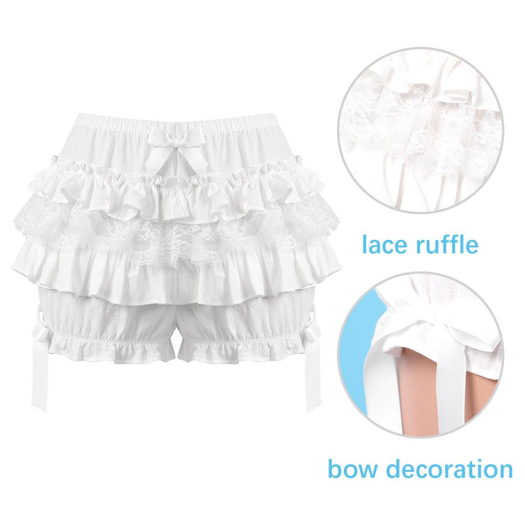 Женские трусики с бантом и декором для девочек, шорты с рюшами и тыквой, защитные трусики, трусики, женское нижнее белье