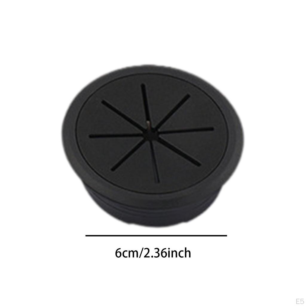 Крышка для кабельного отверстия Органайзер для настольного оборудования Управление и скрытие черного провода Гибкий