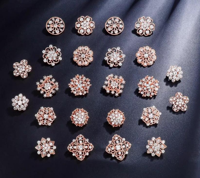Hot Selling Brooch Set for Bride's Wedding Bouquet Holding DIY Anti-Exposure Fixings