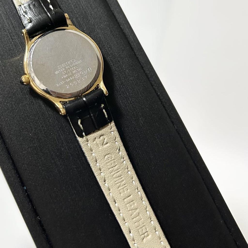 [Б/У] Наручные часы SEIKO QZ Exceline с белым циферблатом, работоспособность подтверждена