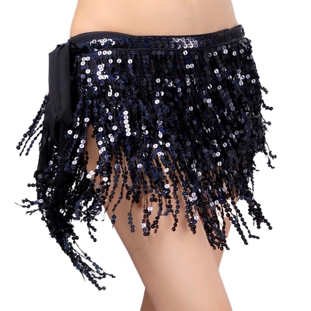 Sequins Dance Belt High Waist Waist Chain Fashion Hip Scarf  Women