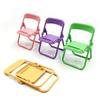 Mini Chair Shape Mobile Phone Stand Portable Cute Colorful Adjustable Folding Stool Lazy Phone Desktop Holder For Cell Phone