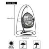 1/2 шт. Чехол для кресла-качалки Egg, защитный чехол для подвесного кресла Patio с застежкой-молнией, водонепроницаемый, устойчивый к УФ-излучению, плетеный чехол для кресла-качели Egg