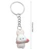 Soft and Colorful Rabbit Keychain Flocking Toy Pendant Keyring Stuffed Animals Couple Key Rings Ornament for Bag Phones