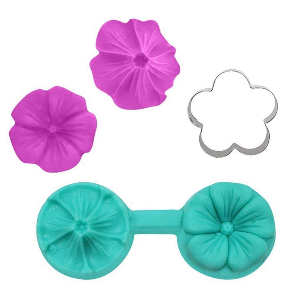 Silicone Silicone Molds Pentagonal Flower Plum Blossom Fondant Cake Mold Birthdays Weddings Party