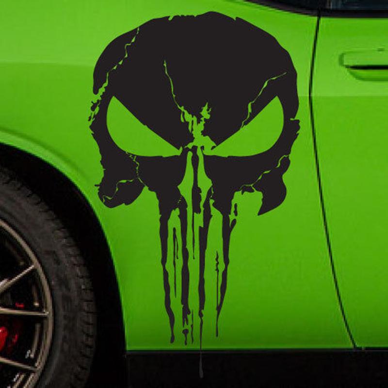 Череп Гранж Брызги Грузовик Пикап Автомобиль Наклейка Наклейка Капот Боковая Дверь Задняя Дверь Бампер Внедорожник JDM 4x4 Внедорожный Винил Декор