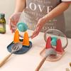 Pan Lid Holder Supports Spoons Pot Cover Rests Spatula Stand for Kitchen Convenience Utensils Tools Accessories Cooker Organizer