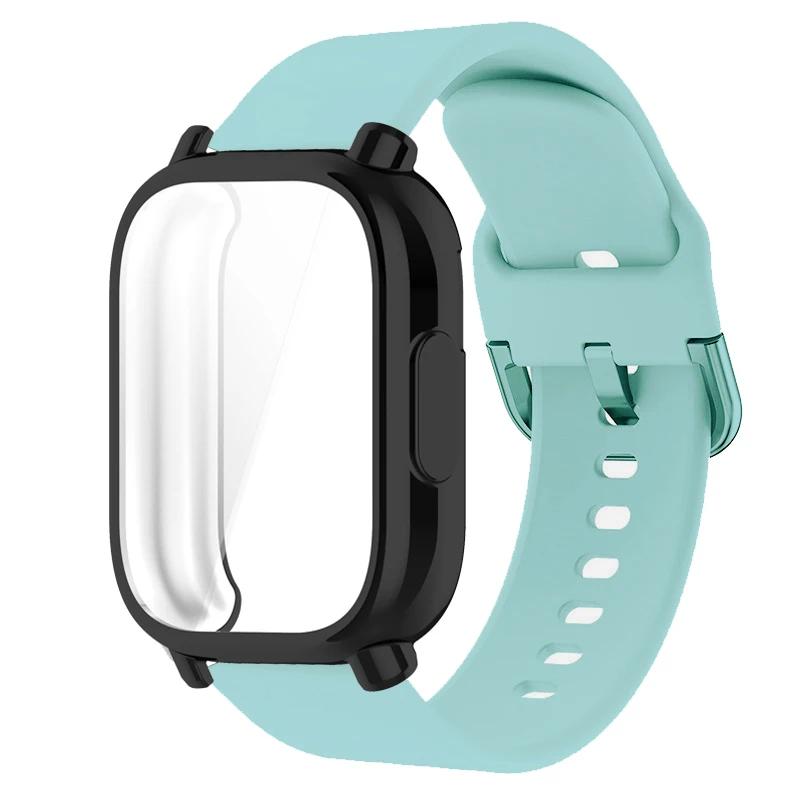 Защитный чехол+силиконовый ремешок для Xiaomi Redmi Watch 5 active/5 Lite Полное покрытие экрана ТПУ Мягкий чехол и дышащий спортивный ремешок