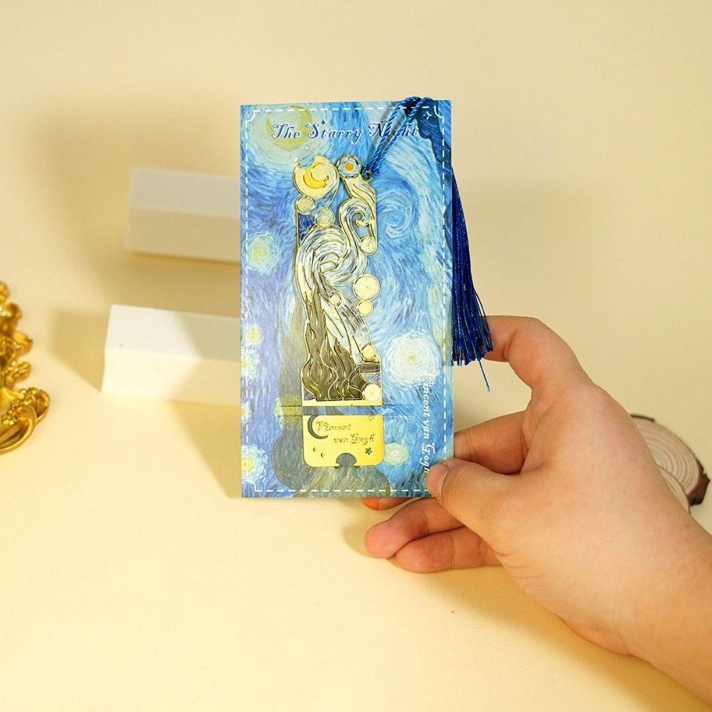 Landscape Flower Hollow Bookmark Exquisite Rectangular Flower Bookmarks Student Reading Stationery