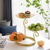 Iron Fruit Bowls Stand Lotus Leaf Shape Table Countertop Holder  Bread Snack Display