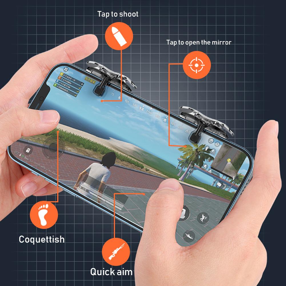 X8 Мобильный игровой триггер для PUBG Phone Gaming 6 пальцевый триггер Чувствительный стреляющий телефонный игровой триггер L1 R1 клавиши прицеливания игровой контроллер