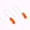 Carnelian 925 Silver Threader Earrings, Natural Gemstone Women Handmade Fringe Earrings