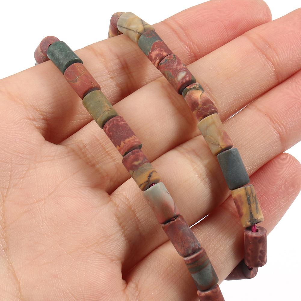 5x8 мм натуральные матовые камни, говлит, кристалл, яшма, агат, трубчатая колонна, свободные бусины для изготовления ювелирных изделий, аксессуары для браслетов «сделай сам», 15 дюймов