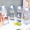 500Ml/1000Ml Milk Carton Water Bottle Transparent Cup Plastic Portable Clear Box For Juice Tea Milk Bottles