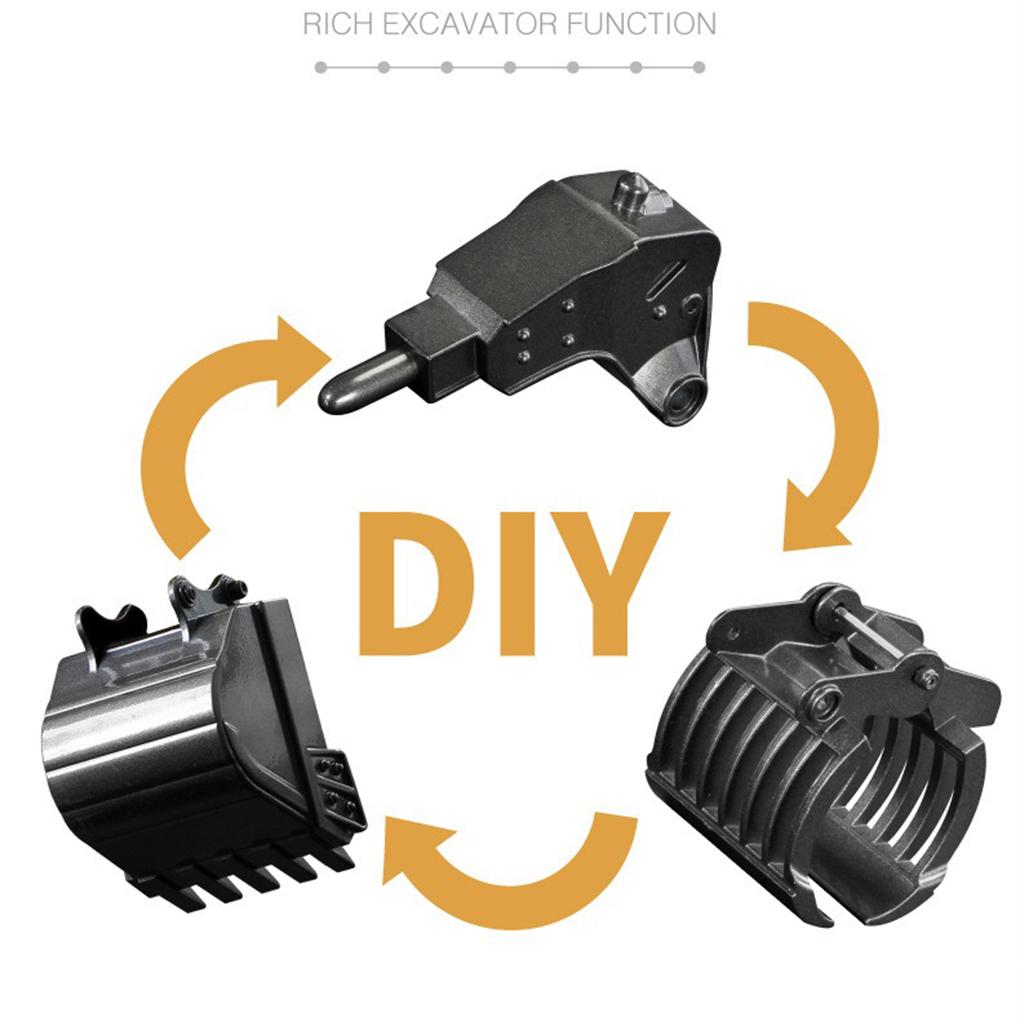 1/14 580 RTR 23CH Металлический RC Экскаватор 580 Радиоуправляемый Грузовик Машина с Машиной Свет Звук RC Модель Дистанционного Экскаватора