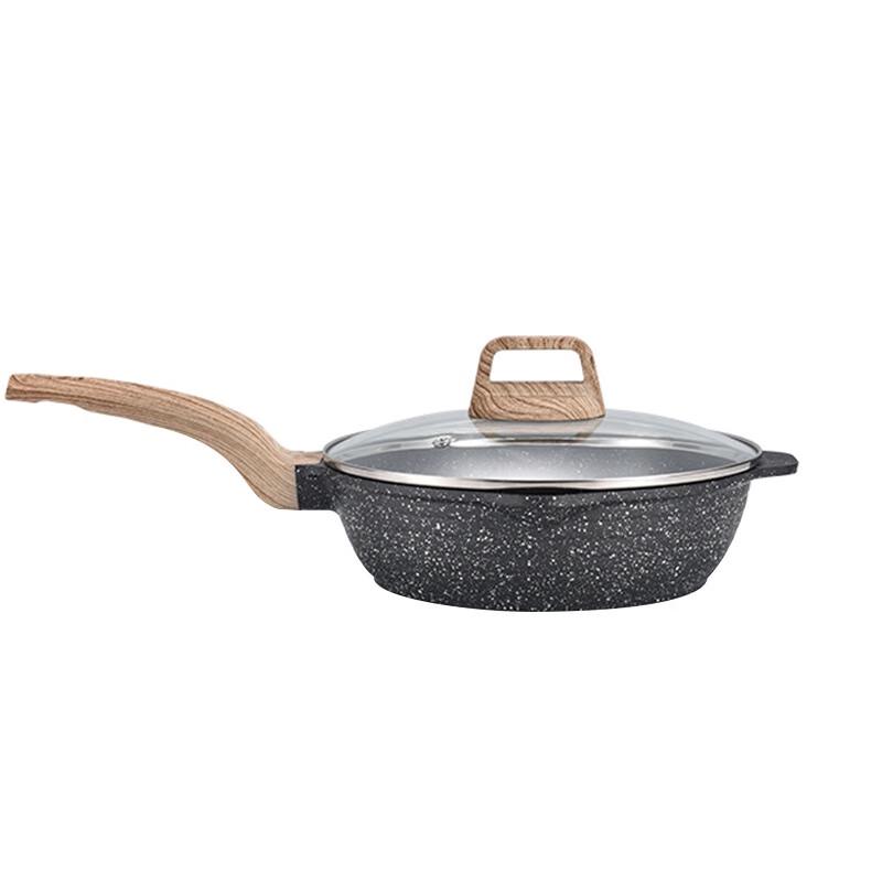 CINDYCOCO 32cm Maifan Stone Non-Stick Wok
