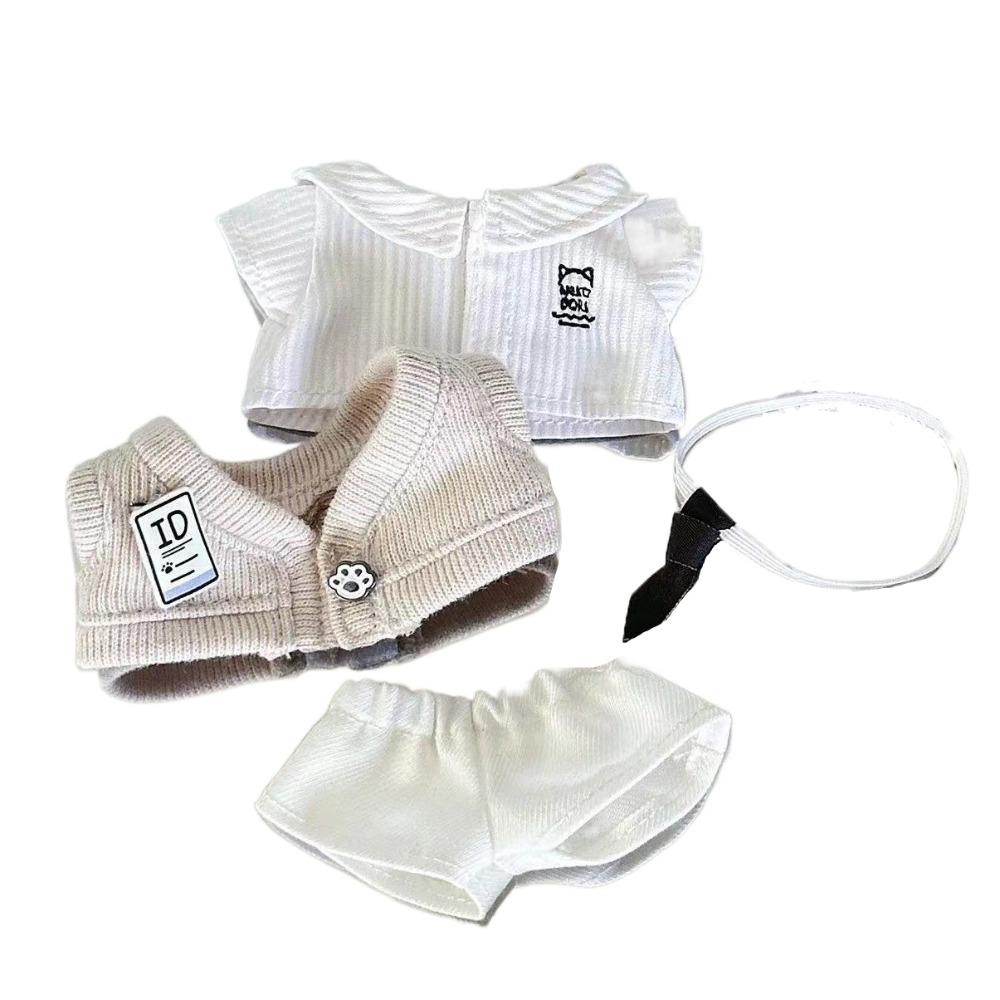 Pants Doll Clothes Outfit Shirt Doll Dress Up Set 10cm Cotton Doll Clothes Children's Gift