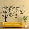 200*250 Black Quote FAMILY Photo Frame Tree Memory Tree Wall Stickers Living Room Bedroom Decoration Photo Wall DIY