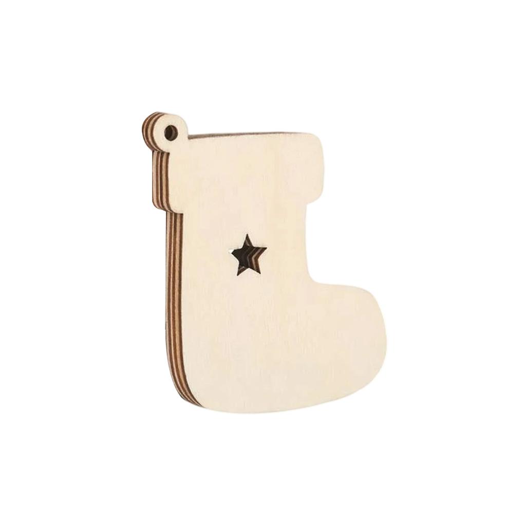 Wooden Ornaments – 10 Pcs Ornament Decoration Kit For The Christmas Tree – Wooden Decorations With Hanging Cords