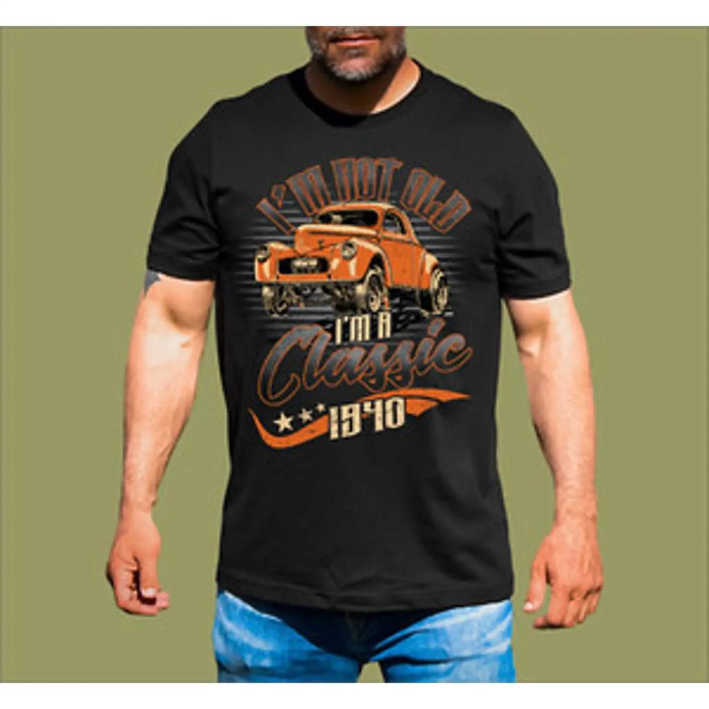 Not Old 1940 T Shirt Vintage Graphic Fashion Streetwear Comfortable Versatile Casual Unisex Homme Designer Clothes