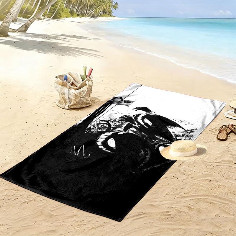 gengar cartoon Print Beach Towel, Large Soft Quick Dry Towel for Beach Camping Swimming