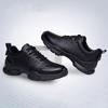 Leather Casual Shoes Men's Spring New Breathable Comfortable Walking Shoes Trendy Fashion Black Business Men's Shoes