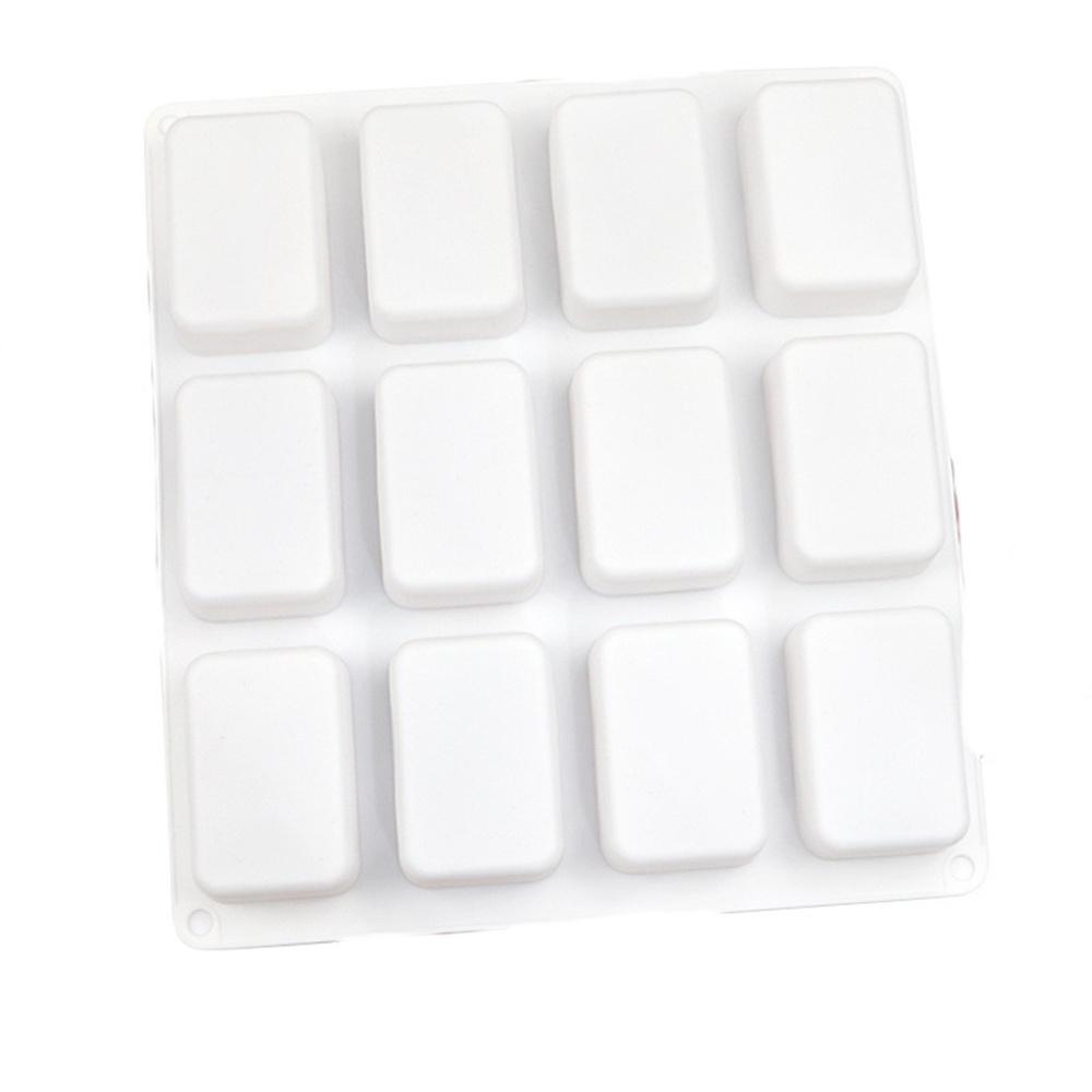 Форма для выпечки брауни, хлеба, кекса на 12 ячеек, антипригарная силиконовая форма для мини-буханок, инструменты для выпечки, прямоугольная форма для мусса из шоколада ручной работы