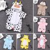 Infant Jumpsuit Rabbit Cow Romper Animal Tiger Cute Cat Print Girl Boy Cotton Suit Newborn Climbing Bunny Rompers Summer