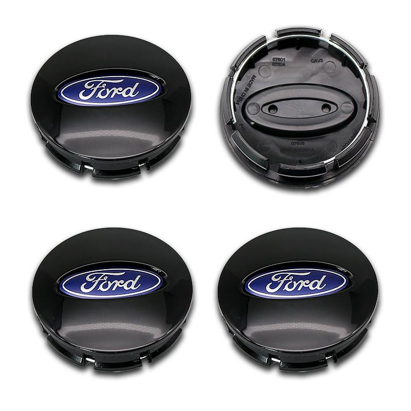 BBBT7 ABS 65mm Car Styling Wheel Center Hub Cap Emblem Logo Hub Cap Silver For Ford Fiesta Mondeo Fusion Explorer Escape Car Styling