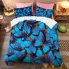 Colorful Beautiful Butterfly Bedding Set Flying Animal Duvet Cover Set Pillowcase Soft Polyester Comforter Set For Women Girls