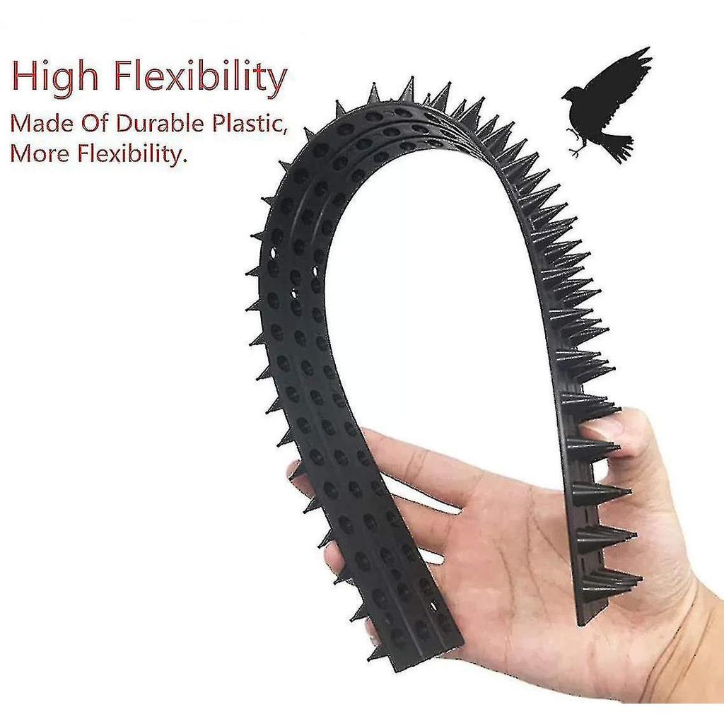 4.8 Meters Pigeon Repellent Bird Spikes Kit, Stainless Steel Bird Spikes Safe For Pigeons/birds/seagulls/sparrows, Installed By Window, Balcony Garden