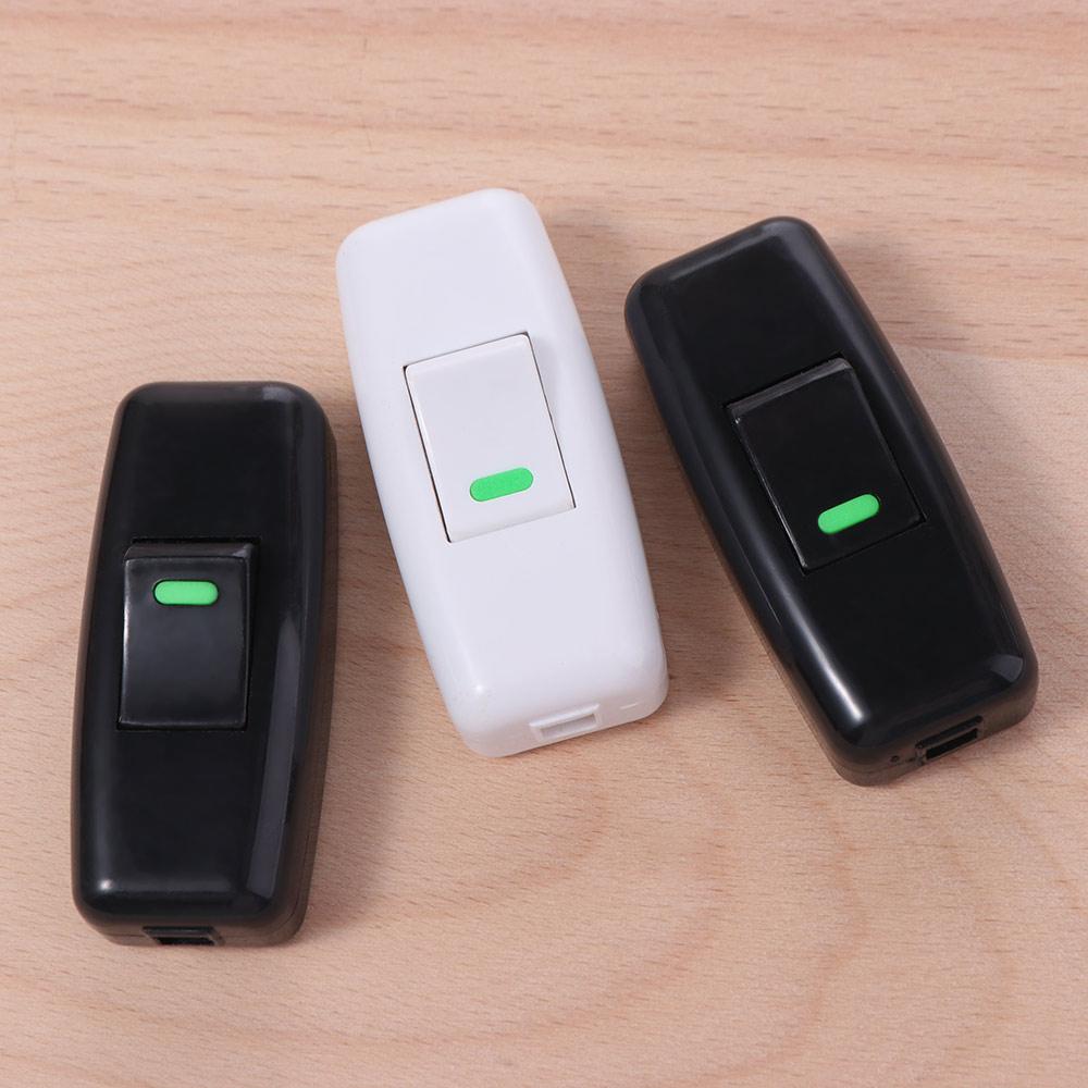 2pcs Inline on/Off Plastic Boat Shape Switch Classic Convenient Small Rocker Button Square Light Switch Bedside