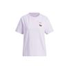 Neo Logo Letter Print Loose Round Neck Short Sleeve T-Shirt Women T-Shirts Light-Purple IP3880