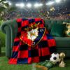 Red Blue Shield Atletico Blanket Lightweight Ideal Bedding Blanket Perfect for Travel, Camping, Living Rooms, Offices, Sofas, Fan Christmas gift