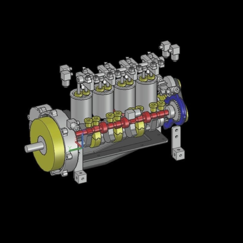 22.5cc Inline Four Cylinder Engine Mini Internal Combustion Engine Model Toy Water Cooled Engine Engine Model