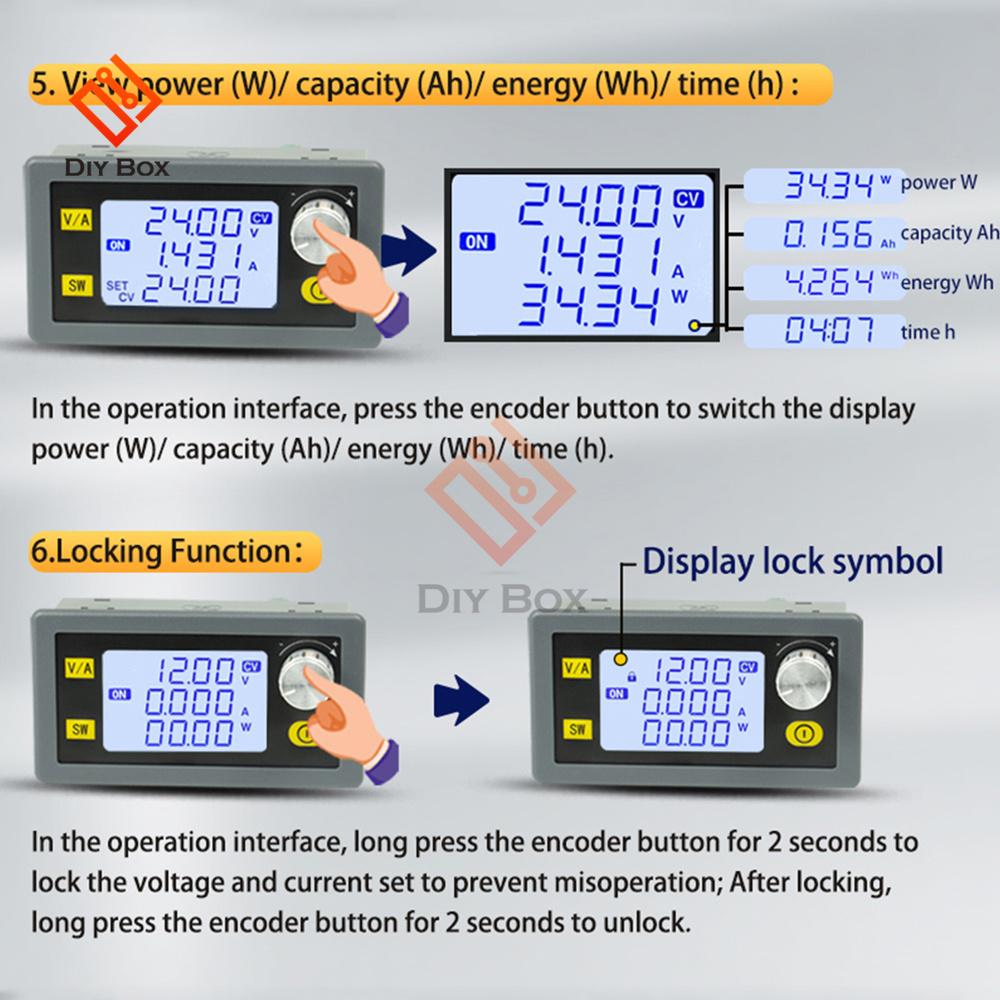 XY6020L ЧПУ Регулируемый Стабилизированный DC Источник Питания Постоянное Напряжение и Постоянный Ток 20А 1200Вт Понижающий Модуль