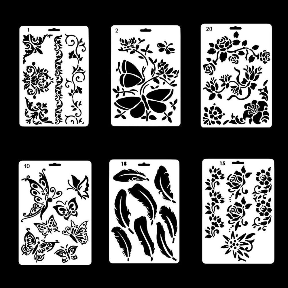 Reusable Face Paint Templates Hand Painting Tattoos Makeup Tools DIY Body Art Paint Stencils Party