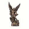 Miguel Arcangel Statue St Michael Statue In Bronzed Resin St Michael The Archangel Victoriously Over Satan Collection Figurines for Collection Decor