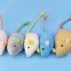 5 Pcs Plush Mouse Cat Toy Interactive Stuffed Mouse Kitty Chew Toy Cat Teeth Cleaning Mice Toy for Indoor Cats