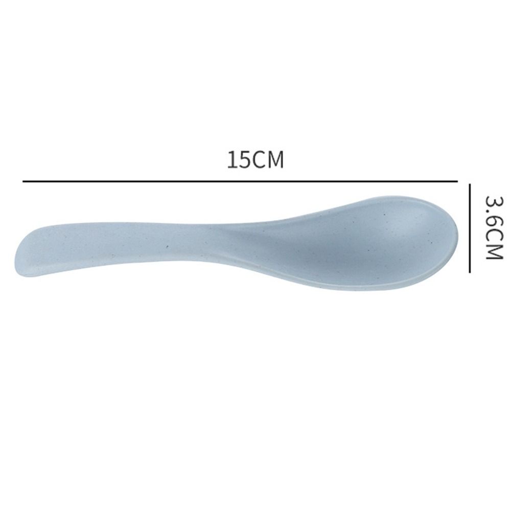 Eco Friendly Kitchen Kids Soup Spoon Wheat Straw Tableware Long Handle