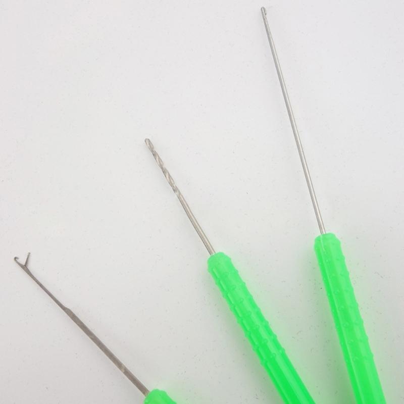 3 шт. Игла для сращивания лески Рыболовная игла-сверло для наживки Игла для оснастки с наживкой Игла-сверло для бойлов Шнур-держатель Игла для крючка Рыболовные аксессуары