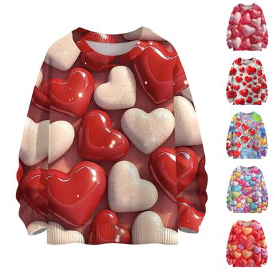 Рождественские толстовки для женщин Вязаный свитер Милая рубашка Осенний свитер с круглым вырезом Топы