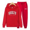 Women Long Sleeve Hoodie Set Brooklyn New York Print Quality Clothes Classic Simplicity Tracksuit Harajuku All-Match Clothing