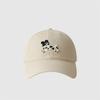 Cute cartoon dog hat for men and women, wide brim, small face, pure cotton soft top cap, couple baseball cap