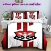 Flamengo football soccer Pattern Bedding,Quilt Set Quilt Cover Pillowcase Home Birthday Gift (1*duvet cover+2*pillowcase,without core)