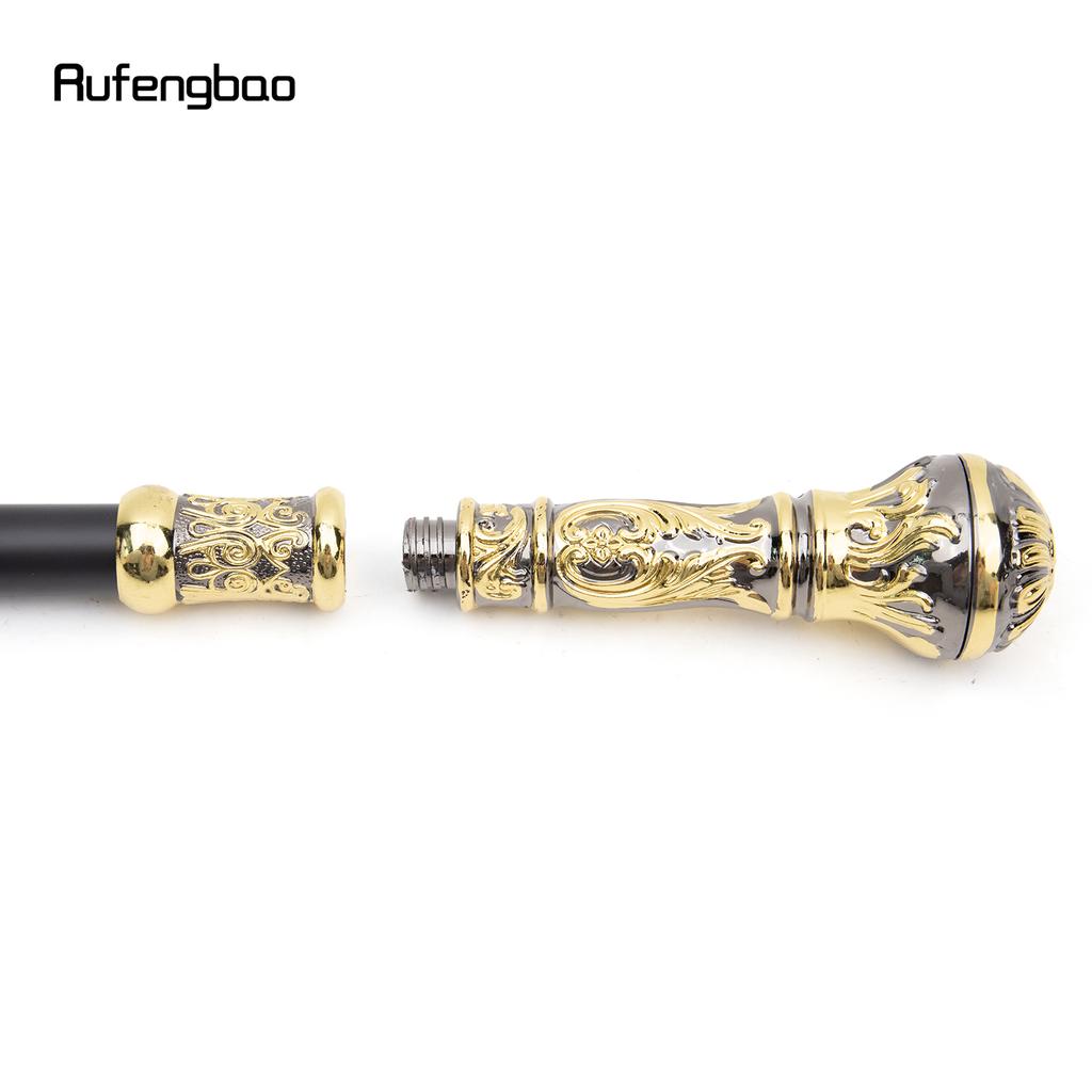 Золотисто-черная роскошная круглая ручка, модная трость для вечеринки, декоративная трость для ходьбы, элегантная трость с ручкой-посохом 93 см